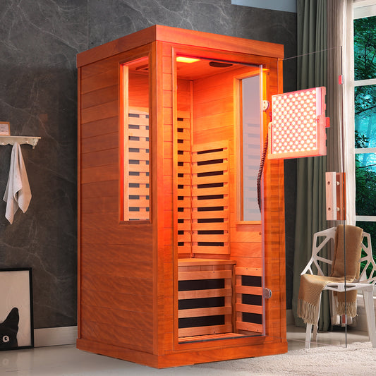 Infrared  sauna  with red light therapy for 1  person